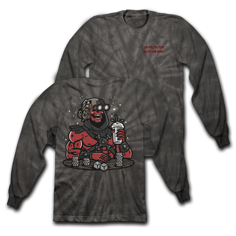 " D.O.M. " - SPIDER BLACK TIE DYE LONG SLEEVE