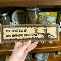 Image 1 of Medieval Jester Honor Student Bumper Magnet
