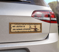 Image 3 of Medieval Jester Honor Student Bumper Magnet