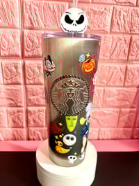 Image 1 of Stainless Steel Nightmare Before Christmas Tumbler – Starbucks Inspired 