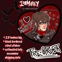 I ♥ MIKEY heart shaped sticker
