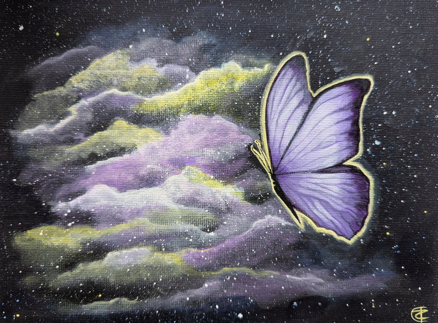 NonBinary Pride Galaxy Painting