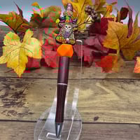 Image 1 of Spooky Witch Beaded Pen 