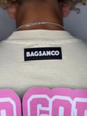  Bags Members T-Shirt Cream Shirt, Pink Print
