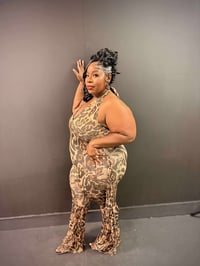 Image 3 of Wild Side Jumpsuit (Leopard)