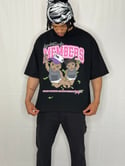 Bags Members T-Shirt Black Shirt, Pink Print