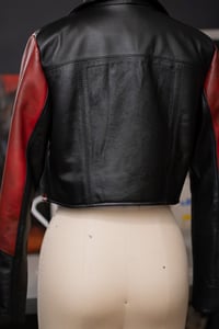 Image 4 of Saint Velvet Lace Up Leather Jacket 