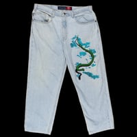 Image 1 of Snake denim pants