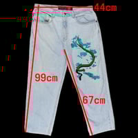 Image 4 of Snake denim pants