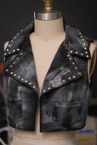 Image 1 of Saint Velvet Studded Cropped Vest 