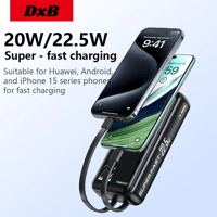 Image 7 of 🔋 20,000mAh Power Bank with Dual Fast Charging & Built-in Cables (Best in Market)