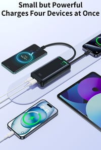 Image 3 of 🔋 20,000mAh Power Bank with Dual Fast Charging & Built-in Cables (Best in Market)