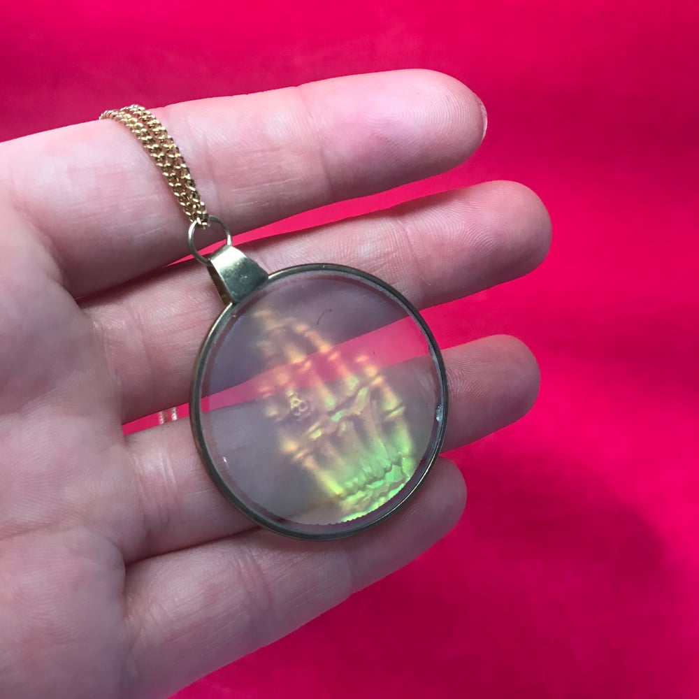 Skeleton Hands Hologram Necklace