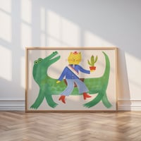 Image 2 of C is for Cowboy Cat Print