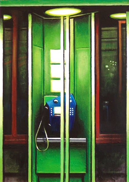 Image of Telefooncel Bij Nacht