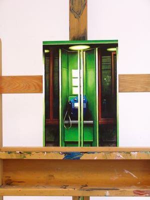 Image of Telefooncel Bij Nacht
