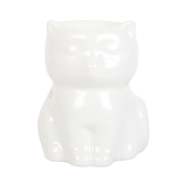 Image 5 of Shiny White Cat Oil/Wax Melt Burner