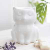 Image 1 of Shiny White Cat Oil/Wax Melt Burner
