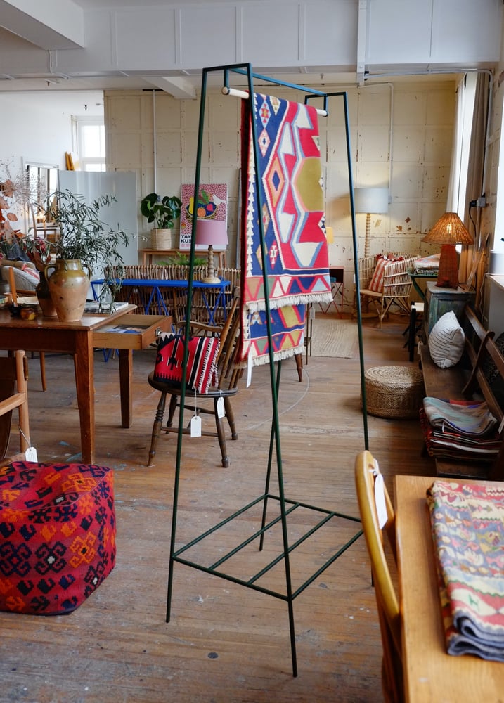 Image of Ex-Display 'A' clothes rail in deep green