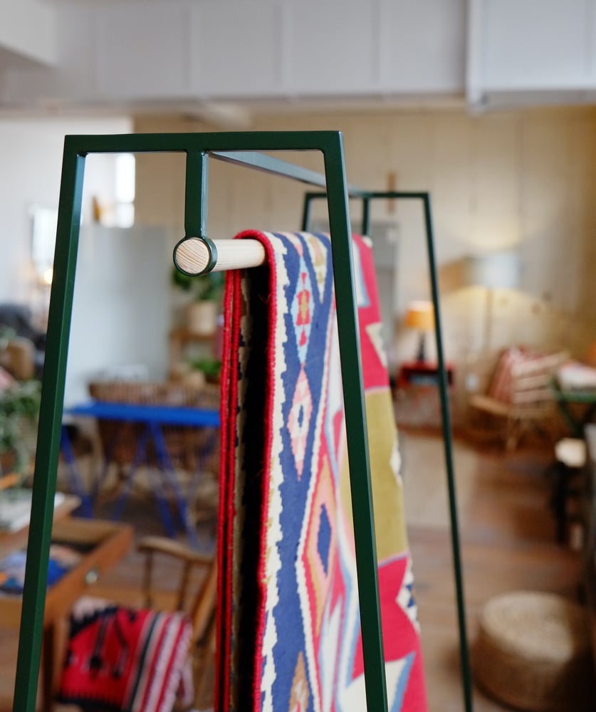 Image of Ex-Display 'A' clothes rail in deep green