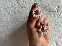 Image 3 of Ohrringe Pfirsichturmalin und Keshi Perlen