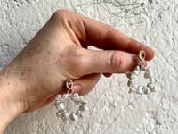 Image 1 of Ohrringe Pfirsichturmalin und Keshi Perlen