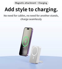 Image 11 of ⚡ Magnetic Stand Power Bank 10,000mAh Lastest Edition WIRELESS + cable charging