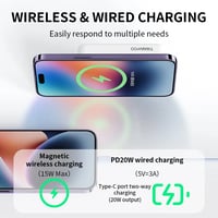 Image 12 of ⚡ Magnetic Stand Power Bank 10,000mAh Lastest Edition WIRELESS + cable charging