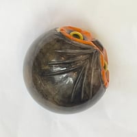 Image 4 of Presse-papier sculpture Hibou ou chouette en albâtre  sculptée à la main . Vintage 1970 