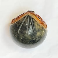 Image 4 of Presse-papier sculpture Hibou ou chouette en albâtre  sculptée à la main- vintage 1970 