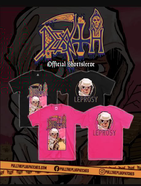  PRE ORDER DEATH - LEPROSY CARTOON BLACK AND PINK 