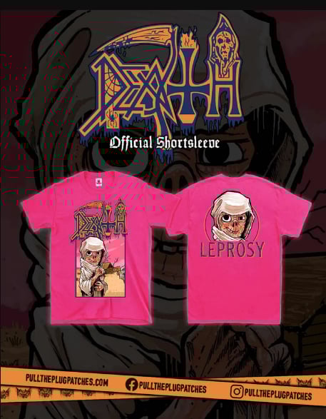  PRE ORDER DEATH - LEPROSY CARTOON BLACK AND PINK 