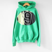 Image 2 of green nine 9 9th ninth birthday bday party COURTNEYCOURTNEY hooded hood hoodie sweatshirt pocket