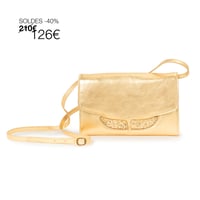 Image 1 of Sac pochette GINKO Doré Kintsukuroi X Peau de Fleur