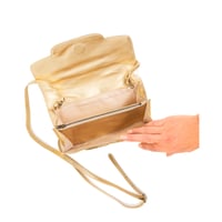 Image 2 of Sac pochette GINKO Doré Kintsukuroi X Peau de Fleur