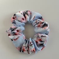 Image 1 of Blue Floral Scrunchie
