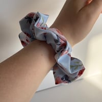 Image 2 of Blue Floral Scrunchie