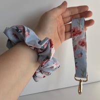 Image 3 of Blue Floral Scrunchie