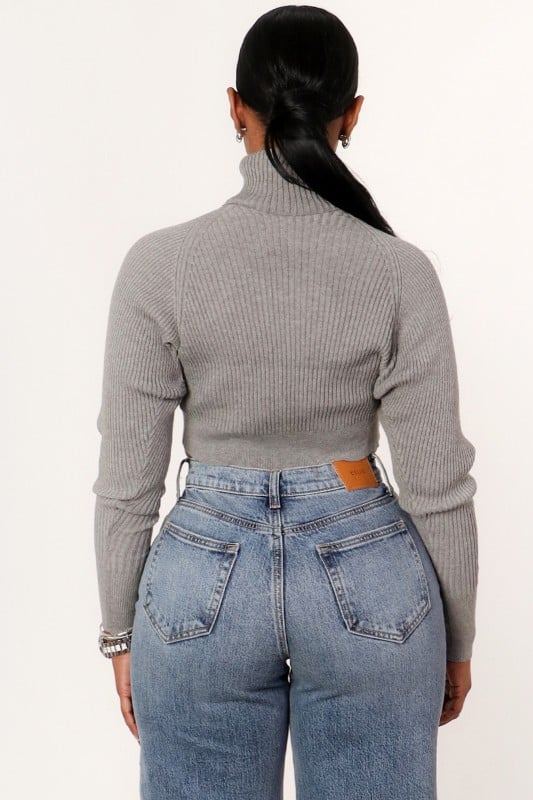 Image of Cris Cross Crop Sweater 