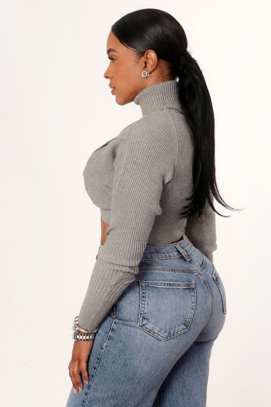 Image of Cris Cross Crop Sweater 