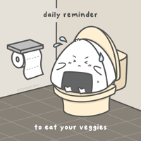 Giri Chan Daily Reminder to Eat Your Veggies Art Print