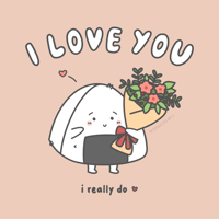 Image 1 of Giri Chan I Love You Art Print