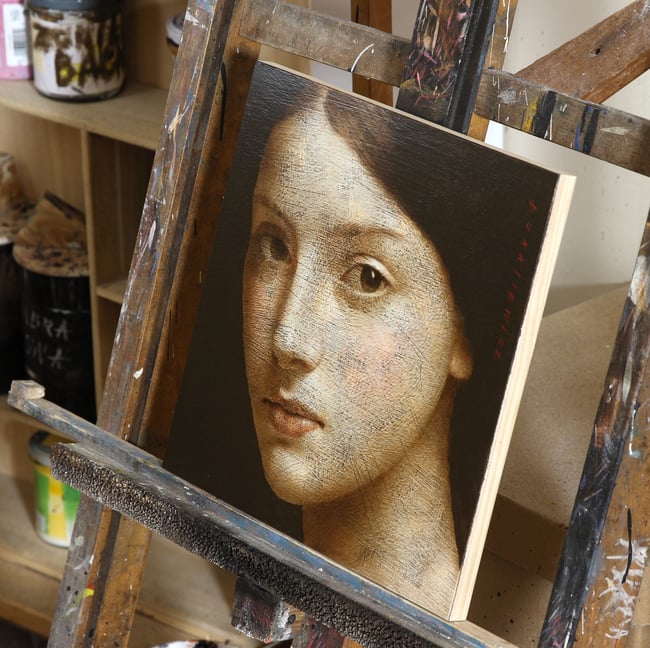Young Lady In Half Profile 