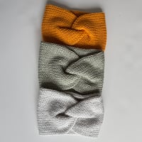 Image 1 of Twisted Knit Ear Warmer – Handmade Winter Headband