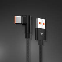 Image 1 of USB-C Braided Cable (90° USB-C To USB-A )