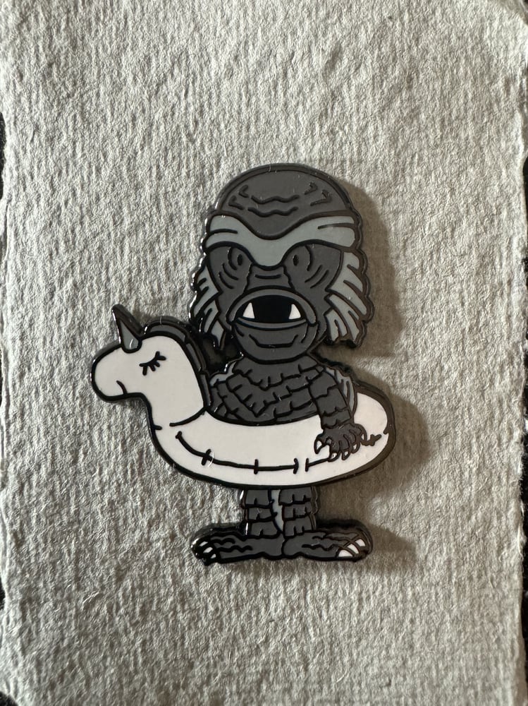 Image of B&W Creature from the Brown Lagoon - Pin