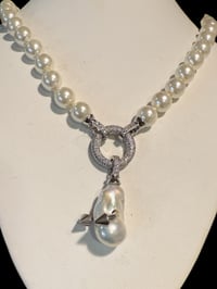 Pierced Baroque Pearl Necklace 