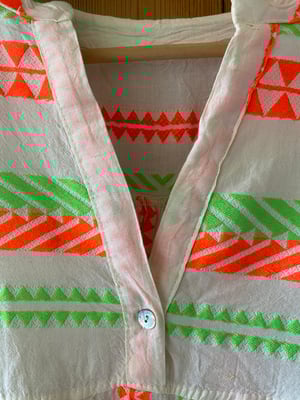 Neon Stripe Dress – Size 8–10 – £20