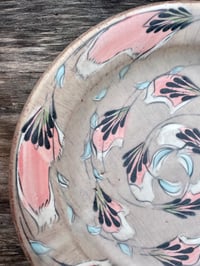 Image 4 of Dinner Plate with Pink Leaves