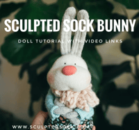 Image 3 of Original Sculpted Sock Doll Tutorial - Video Tutorial and PDF ONLY